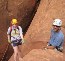 Hannah Pratt is ready to decend further into the canyon!